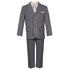 Little Boys Gray Pinstripe 5 Piece  Vest Jacket Pants Special Occasion Suit 2-7 - SophiasStyle.com